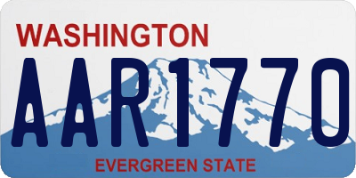 WA license plate AAR1770