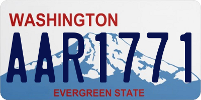 WA license plate AAR1771