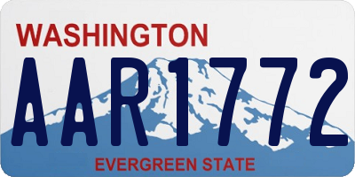 WA license plate AAR1772