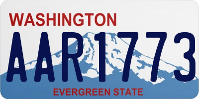 WA license plate AAR1773
