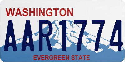 WA license plate AAR1774