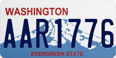 WA license plate AAR1776