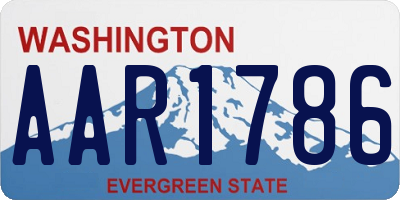 WA license plate AAR1786