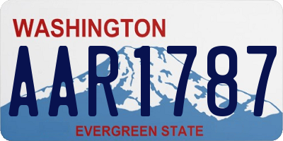 WA license plate AAR1787