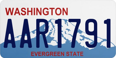 WA license plate AAR1791