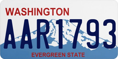 WA license plate AAR1793