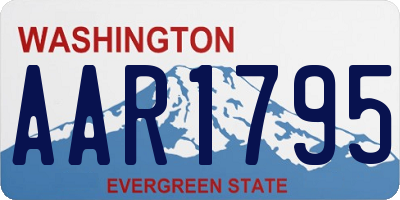 WA license plate AAR1795