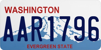WA license plate AAR1796