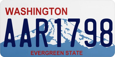 WA license plate AAR1798