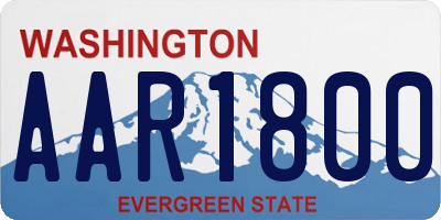 WA license plate AAR1800