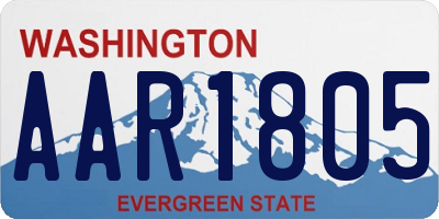 WA license plate AAR1805