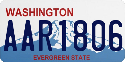 WA license plate AAR1806