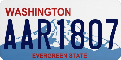 WA license plate AAR1807