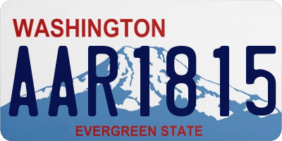 WA license plate AAR1815