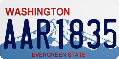 WA license plate AAR1835