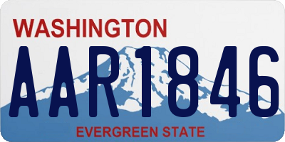WA license plate AAR1846