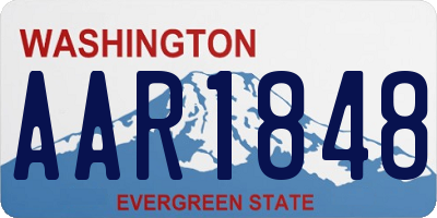 WA license plate AAR1848