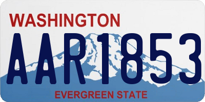 WA license plate AAR1853