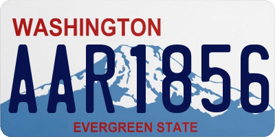 WA license plate AAR1856