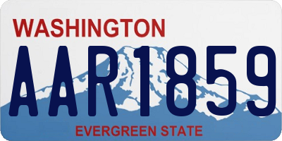 WA license plate AAR1859