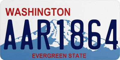 WA license plate AAR1864