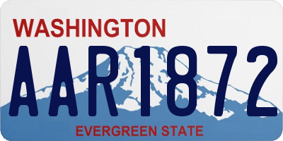 WA license plate AAR1872