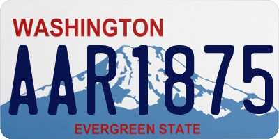 WA license plate AAR1875