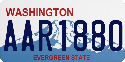 WA license plate AAR1880