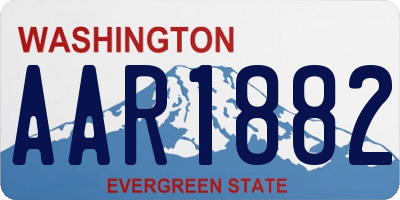 WA license plate AAR1882