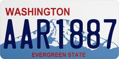 WA license plate AAR1887