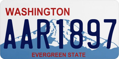 WA license plate AAR1897