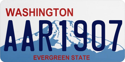 WA license plate AAR1907