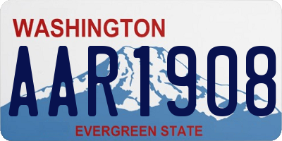WA license plate AAR1908