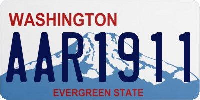 WA license plate AAR1911