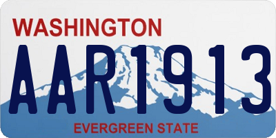WA license plate AAR1913