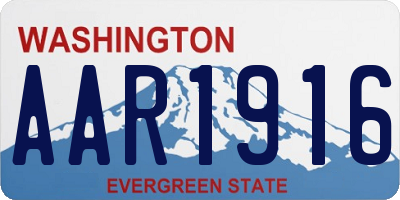WA license plate AAR1916