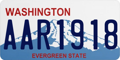 WA license plate AAR1918