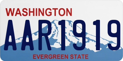 WA license plate AAR1919