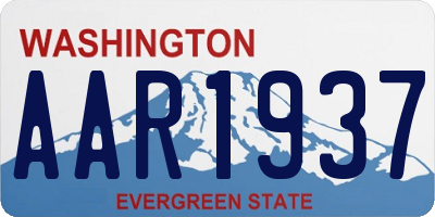 WA license plate AAR1937
