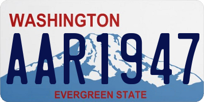 WA license plate AAR1947