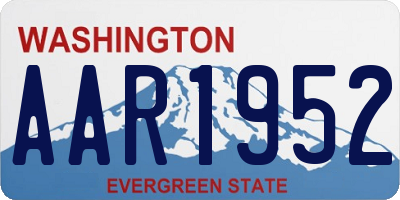 WA license plate AAR1952