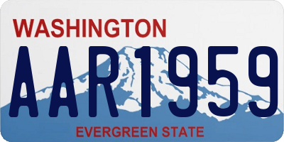 WA license plate AAR1959