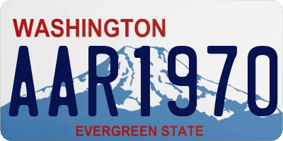 WA license plate AAR1970