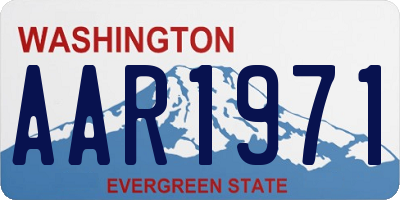 WA license plate AAR1971