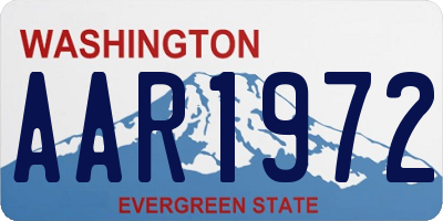 WA license plate AAR1972