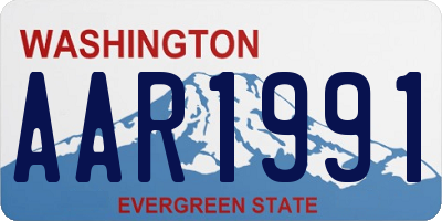 WA license plate AAR1991