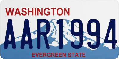 WA license plate AAR1994