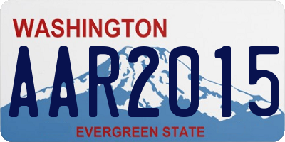 WA license plate AAR2015