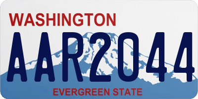 WA license plate AAR2044
