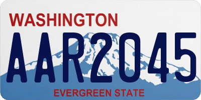 WA license plate AAR2045